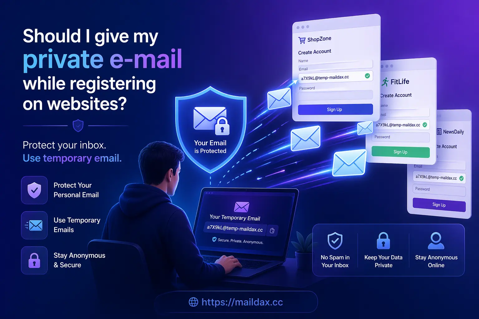 Should I Give My Private Email While Registering on Websites
